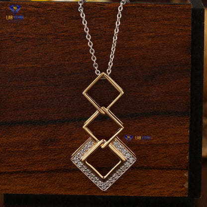 0.23 TDW Round Cut Diamond Custom Pendant with Chain