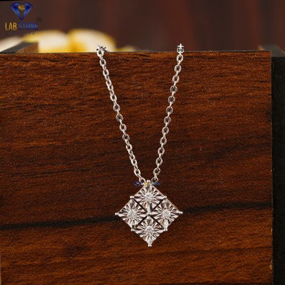 0.072 TDW Round Diamond Custom Pendant with Chain