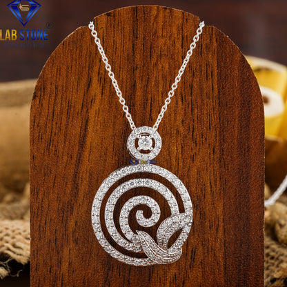 1.135 TDW Round Cut Diamond Pendant with Chain