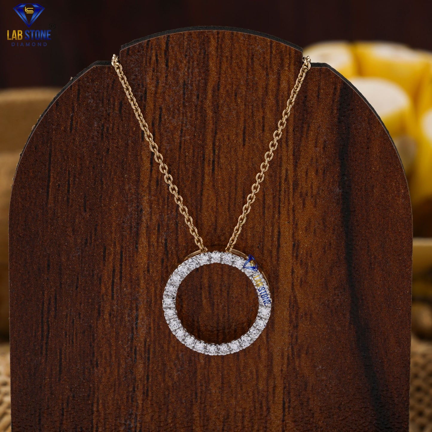 0.23 TDW Round Cut Diamond Custom Pendant with Chain