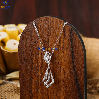 0.20 TDW Round Cut Diamond Custom Pendant with Chain