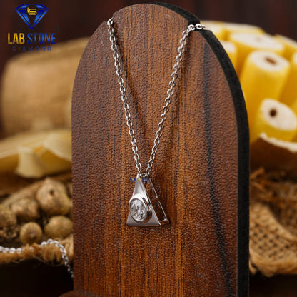 0.30 TDW Round Cut Diamond Solitaire Pendant with Chain