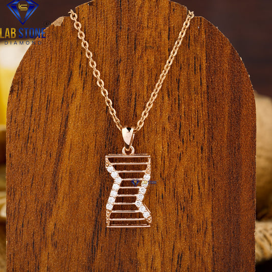 0.10 TDW Round Cut Diamond Pendant with Chain