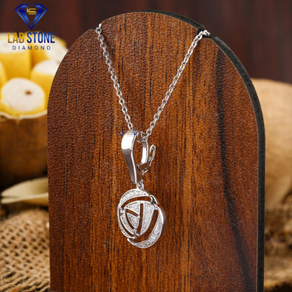 0.12 TDW Round Cut Diamond Custom Pendant with Chain