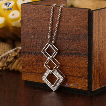 0.23 TDW Round Cut Diamond Custom Pendant with Chain