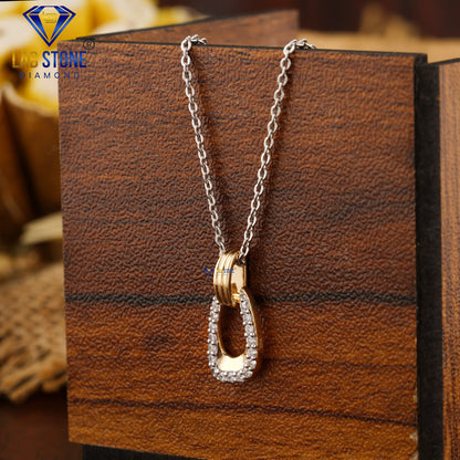 0.153 TDW Round Cut Diamond Custom Pendant with Chain