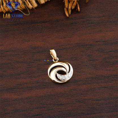 0.04 TDW Round Cut Diamond Custom Pendant