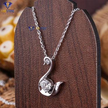 0.76 TDW Round Cut Diamond Custom Pendant with Chain