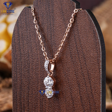0.86 TDW Round Cut Diamond Custom Pendant with Chain