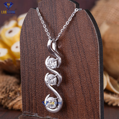 2.00 TDW Round Cut Diamond Custom Pendant with Chain