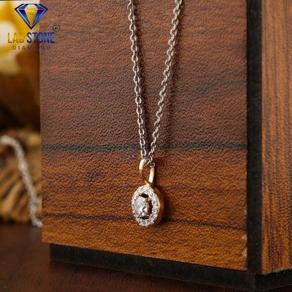 0.31 TDW Round Cut Diamond Custom Pendant With Chain