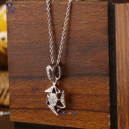 0.134 TDW Round Cut Diamond Custom Pendant with Chain