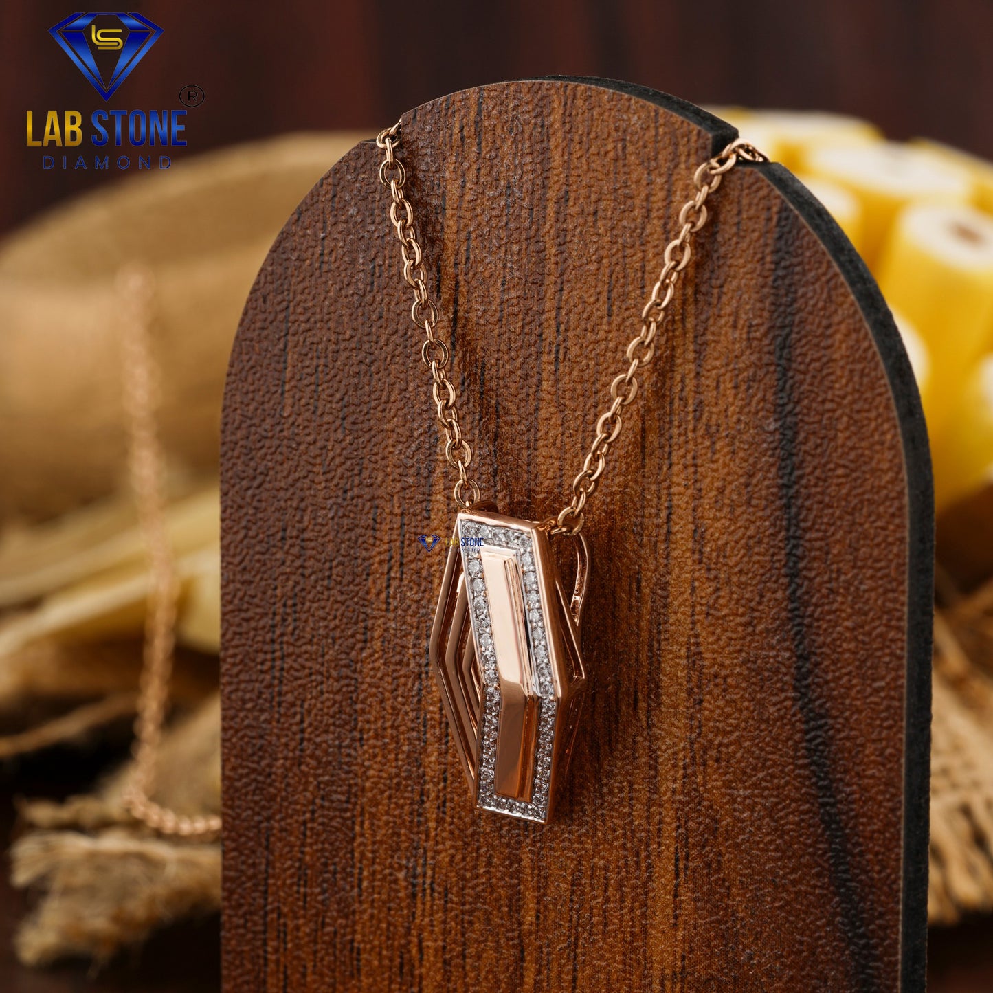 0.15 TDW Round Cut Diamond Custom Pendant with Chain