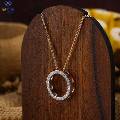 0.23 TDW Round Cut Diamond Custom Pendant with Chain