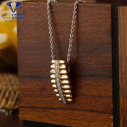 0.178 TDW Round Cut Diamond Custom Pendant with Chain