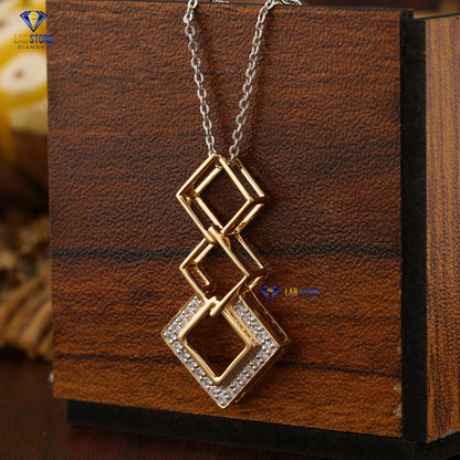 0.23 TDW Round Cut Diamond Custom Pendant with Chain