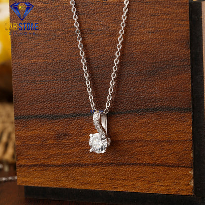 0.536 TDW Round Diamond Custom Pendant with Chain