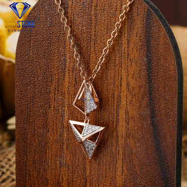 0.11 TDW Round Cut Diamond Custom Pendant with Chain