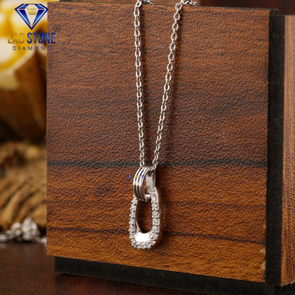 0.153 TDW Round Cut Diamond Custom Pendant with Chain