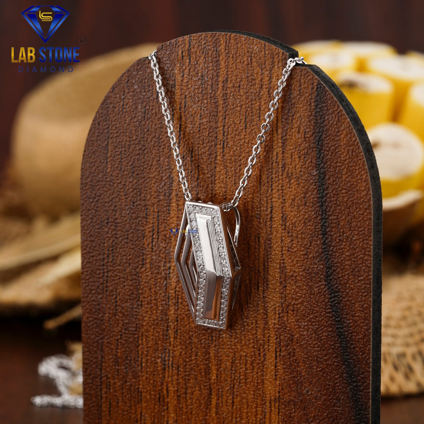 0.15 TDW Round Cut Diamond Custom Pendant with Chain