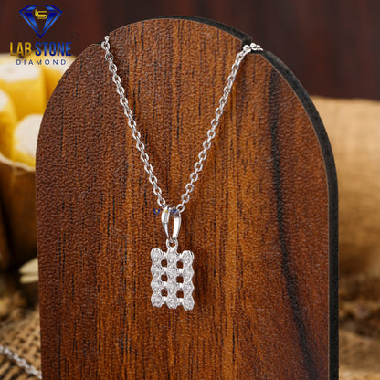 0.08 TDW Round Cut Diamond Custom Pendant with Chain