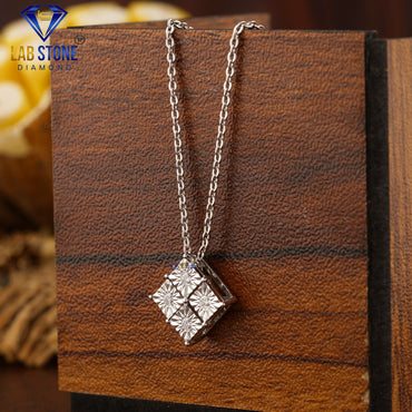 0.072 TDW Round Diamond Custom Pendant with Chain