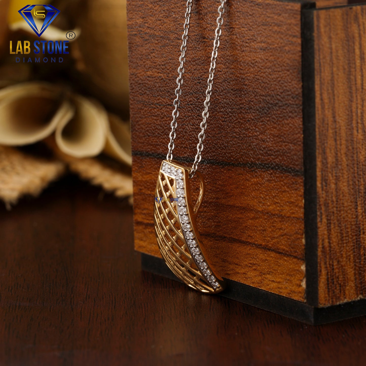 0.204 TDW Round Diamond Custom Pendant with Chain