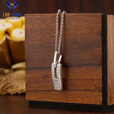 0.28 TDW Round Cut Diamond Custom Pendant with Chain