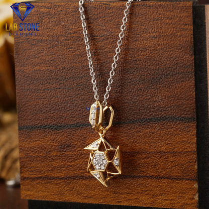 0.134 TDW Round Cut Diamond Custom Pendant with Chain