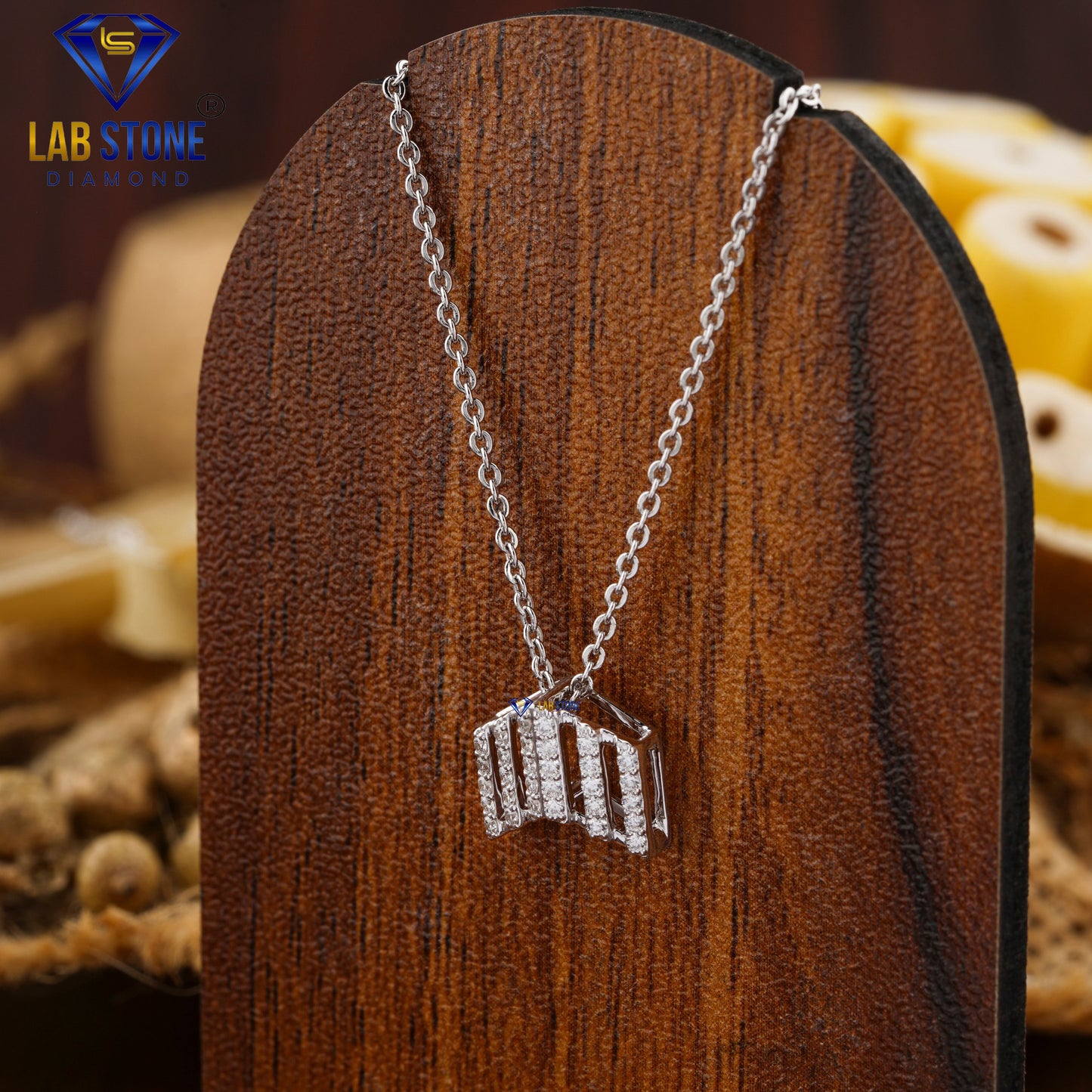 0.15 TDW Round Cut Diamond Custom Pendant with Chain