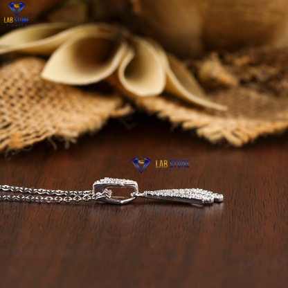 0.20 TDW Round Cut Diamond Custom Pendant with Chain