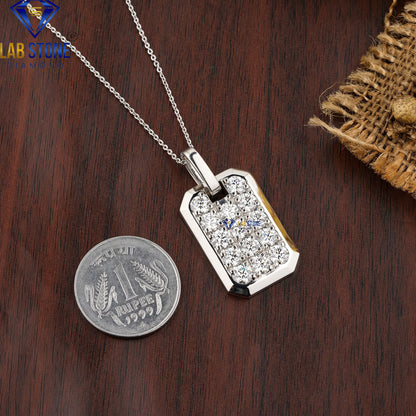11.16 TDW Round Cut Diamond Pendant with Chain