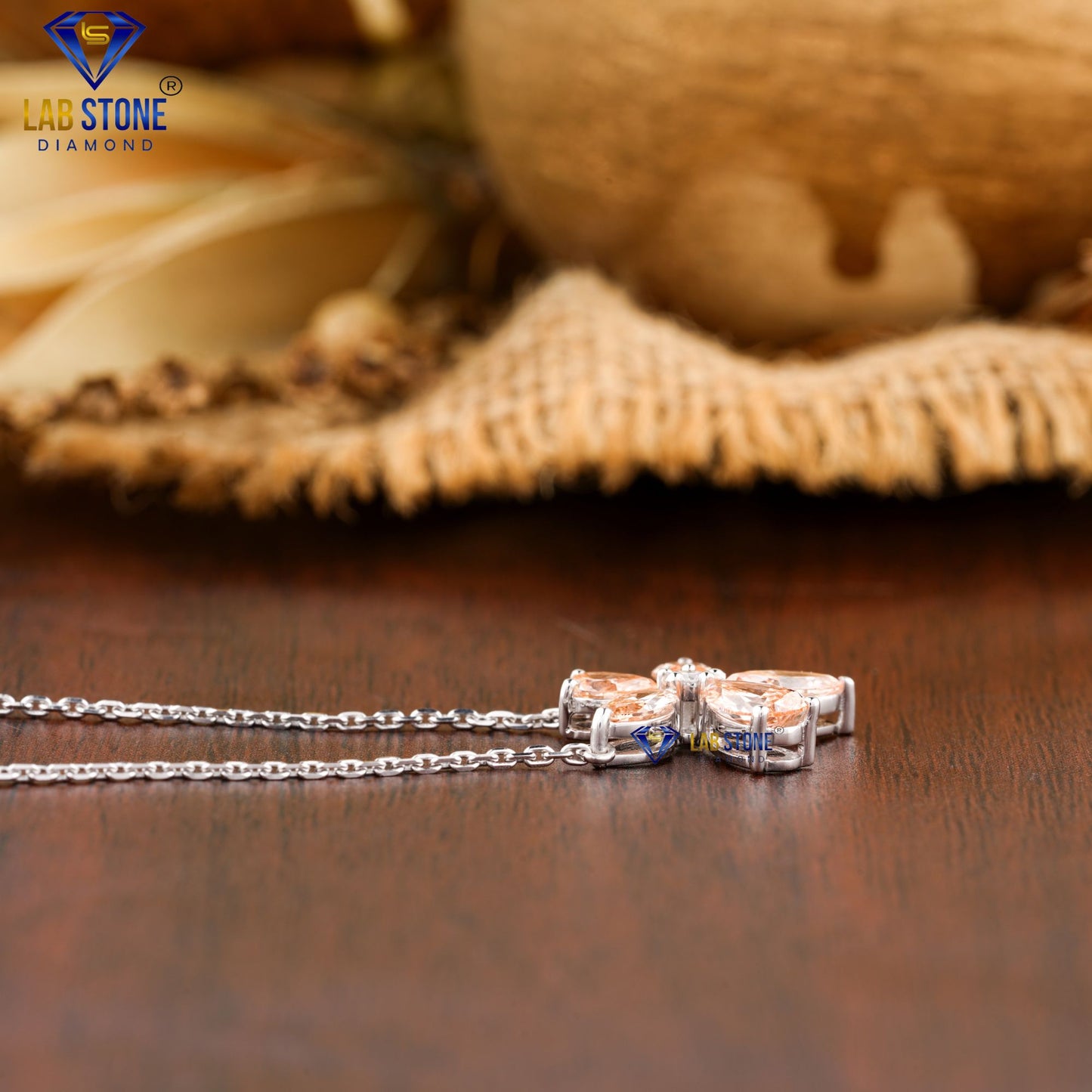 1.36 TDW Round Cut & Fancy Pink Pear & Marquise Diamond Custom Pendant with Chain