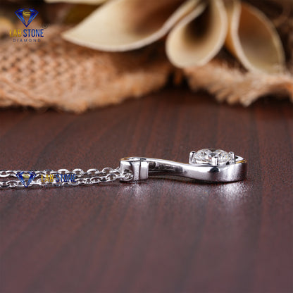 0.76 TDW Round Cut Diamond Custom Pendant with Chain