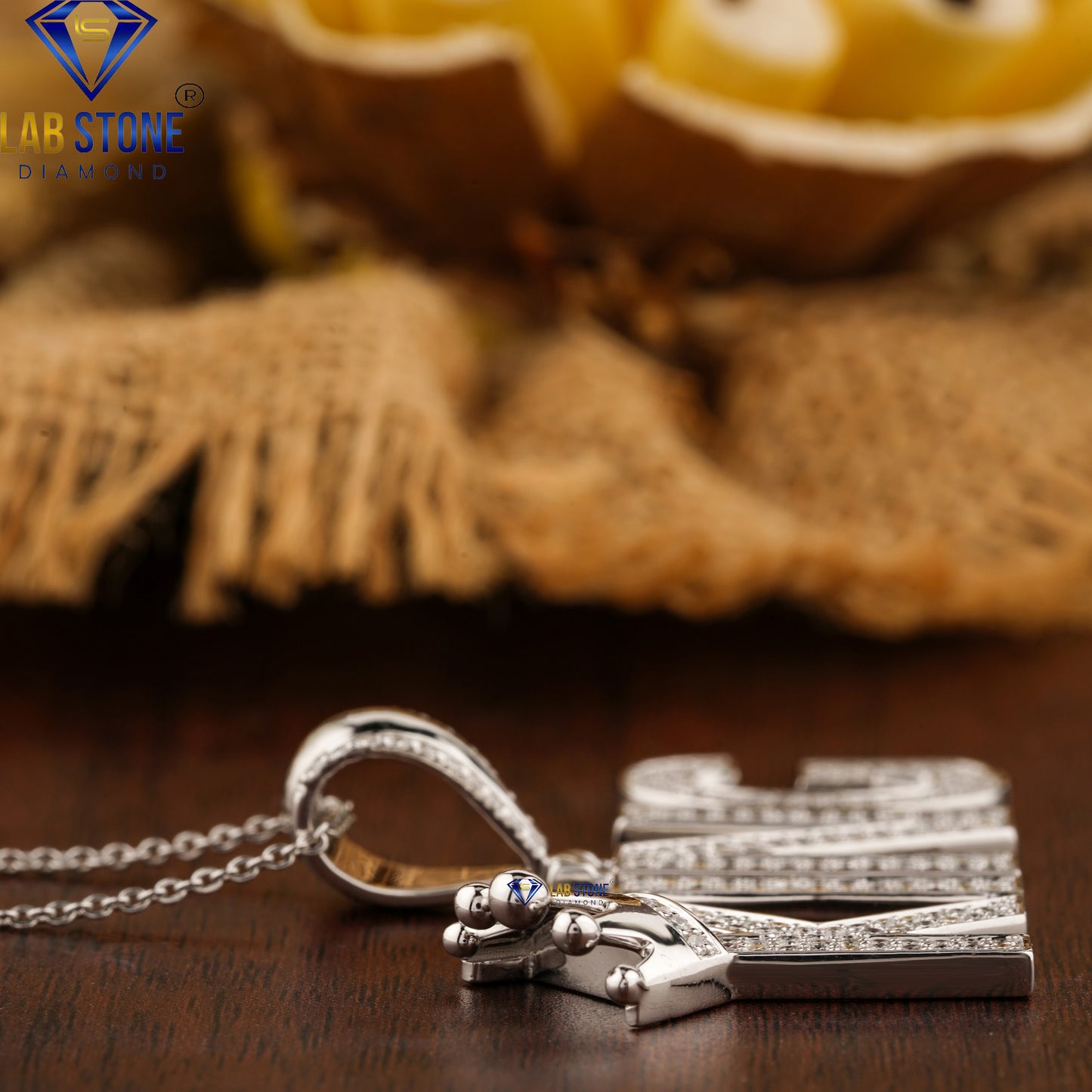 1.919 TDW Round Cut Diamond Custom Pendant with Chain