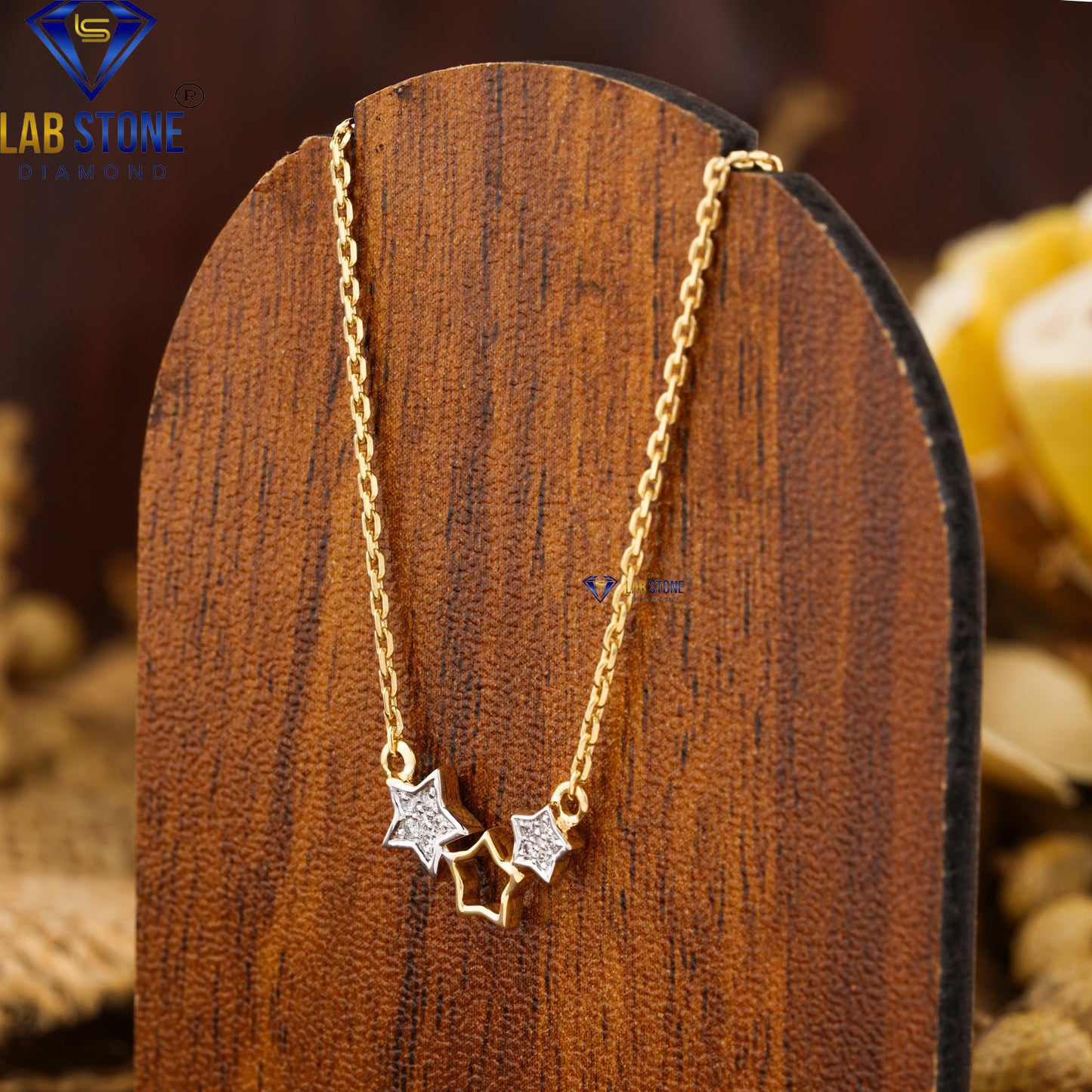 0.05 TDW Round Cut Diamond Pendant with Chain