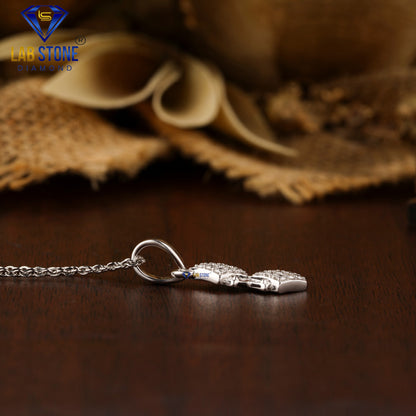0.234 TDW Round Cut Diamond Custom Pendant with Chain