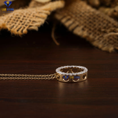 0.23 TDW Round Cut Diamond Custom Pendant with Chain