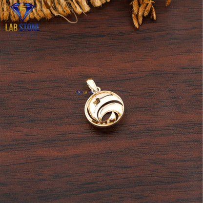 0.04 TDW Round Cut Diamond Custom Pendant