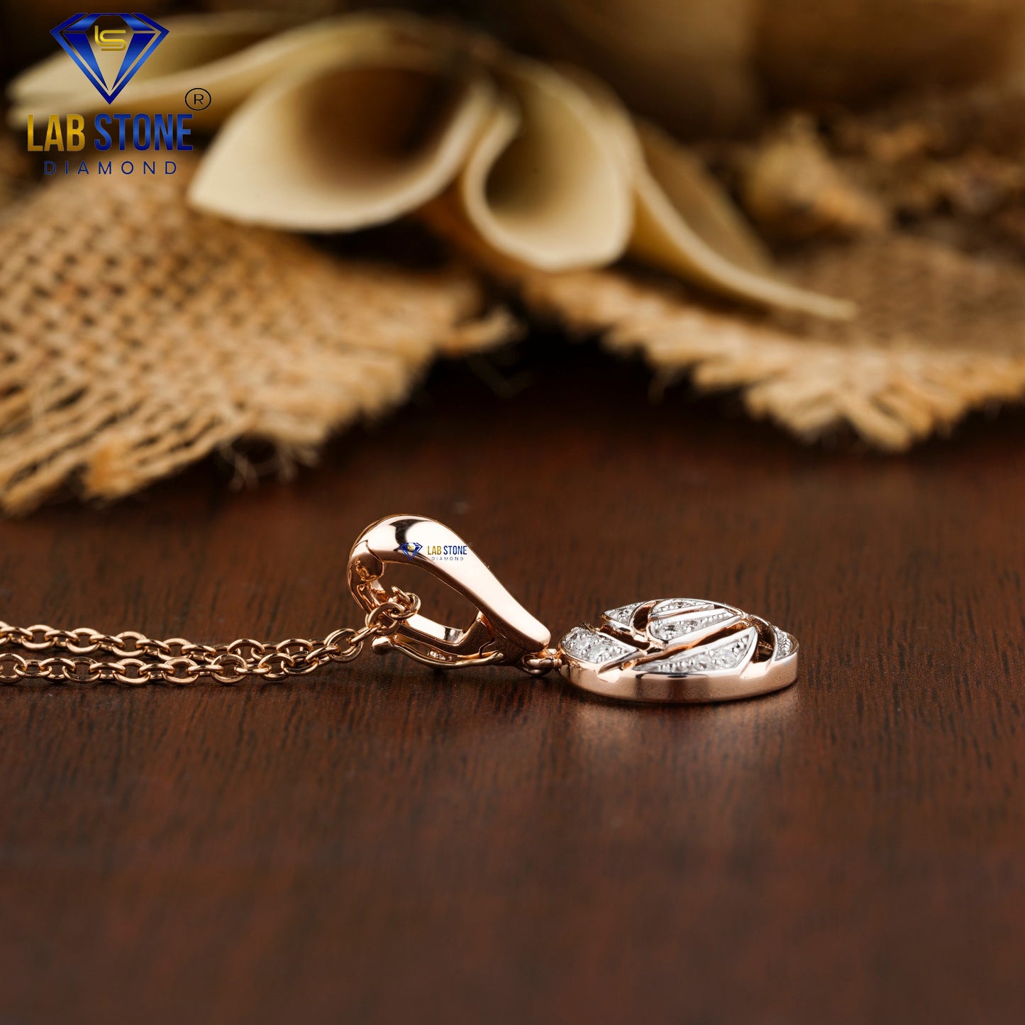 0.12 TDW Round Cut Diamond Custom Pendant with Chain