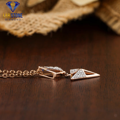 0.11 TDW Round Cut Diamond Custom Pendant with Chain