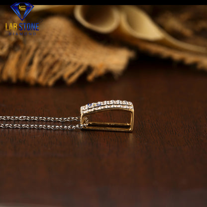 0.352 TDW Round Cut Diamond Custom Pendant with Chain