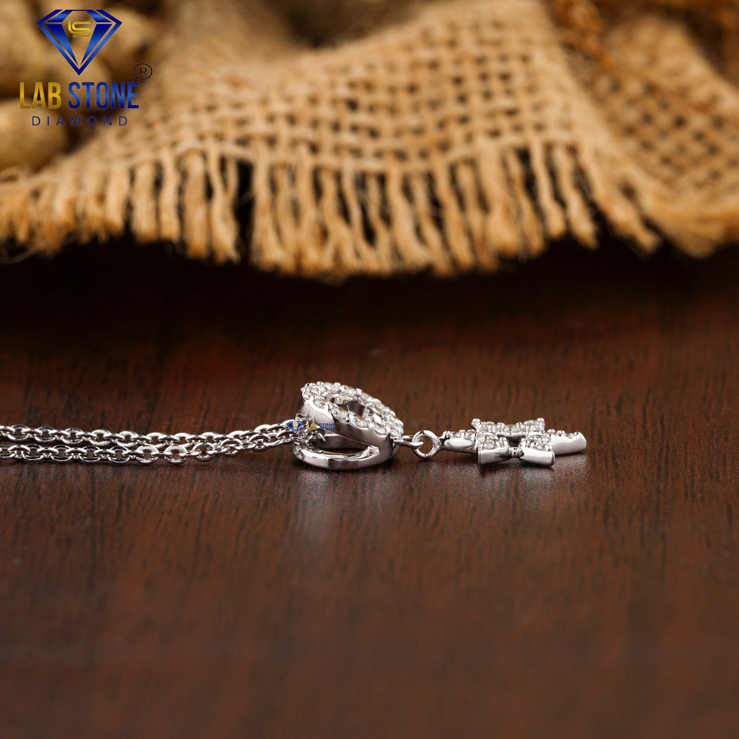 0.17 TDW Round Cut Diamond Custom Pendant with Chain