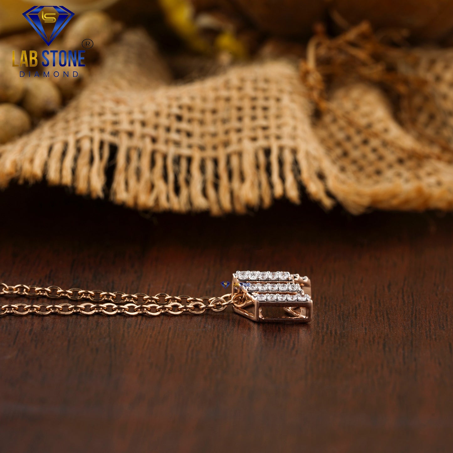 0.15 TDW Round Cut Diamond Custom Pendant with Chain