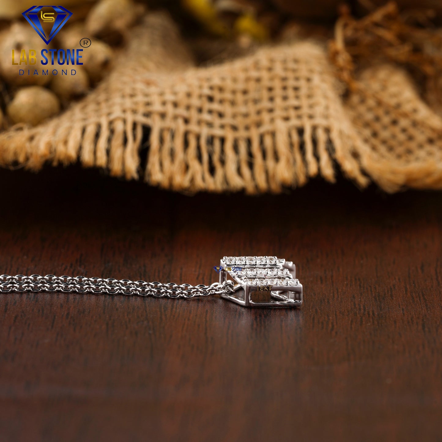 0.15 TDW Round Cut Diamond Custom Pendant with Chain