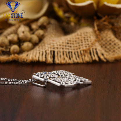 0.49 TDW Round Cut Diamond Custom Pendant with Chain