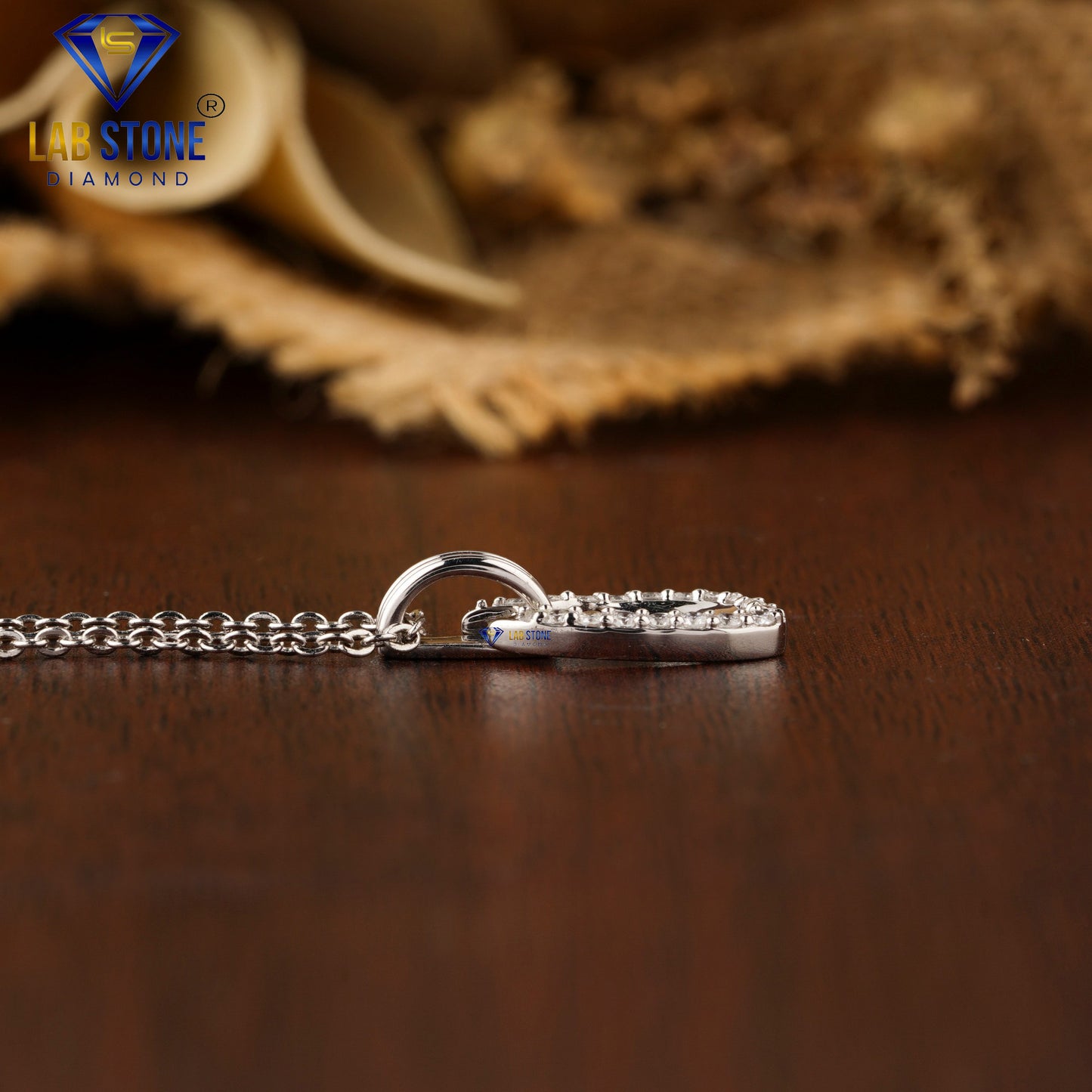 0.153 TDW Round Cut Diamond Custom Pendant with Chain