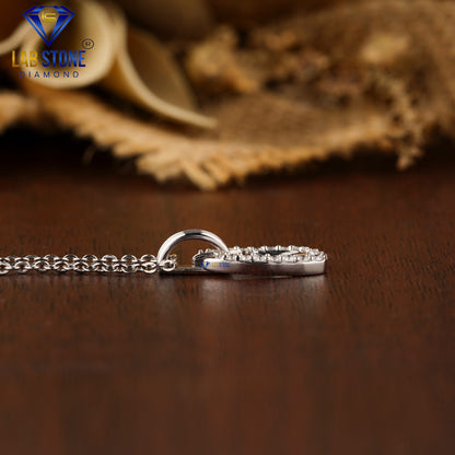 0.153 TDW Round Cut Diamond Custom Pendant with Chain