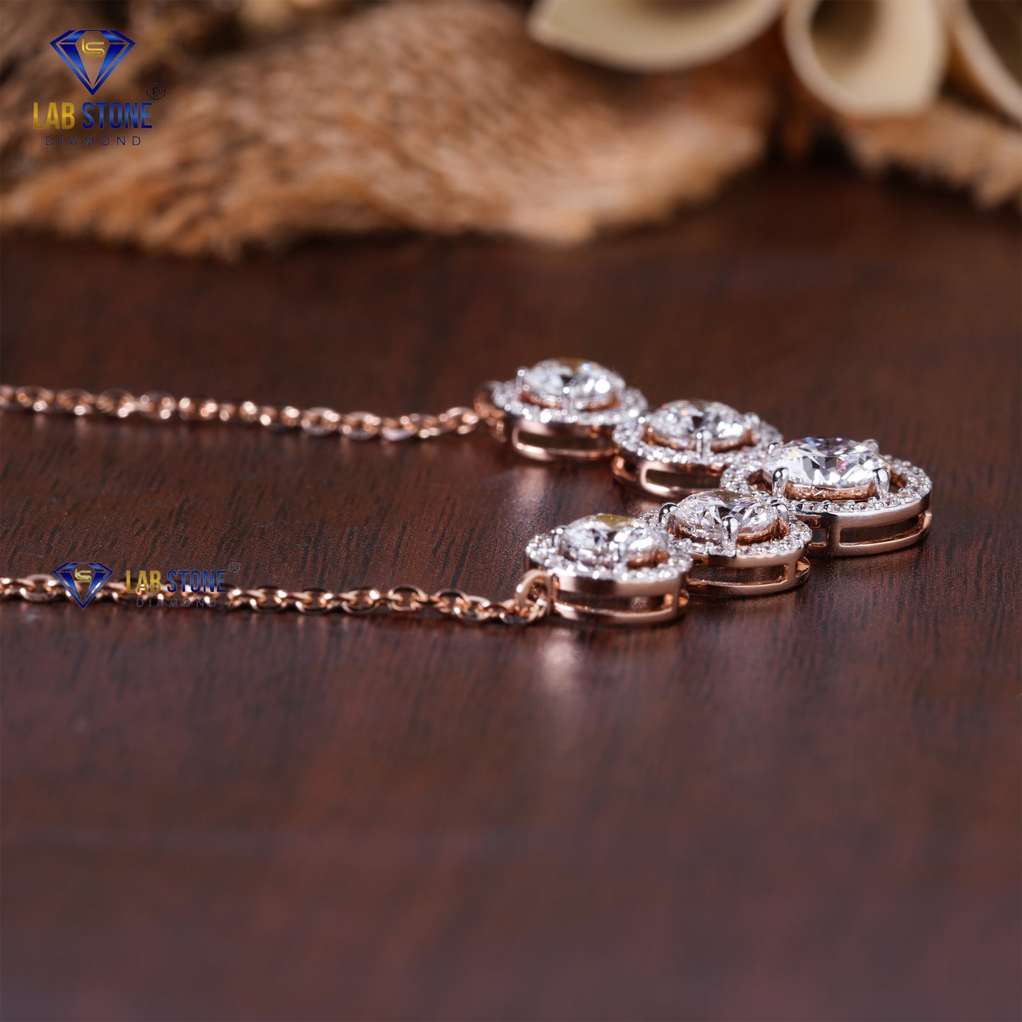 4.14 TDW Round Cut Diamond Custom Pendant with Chain