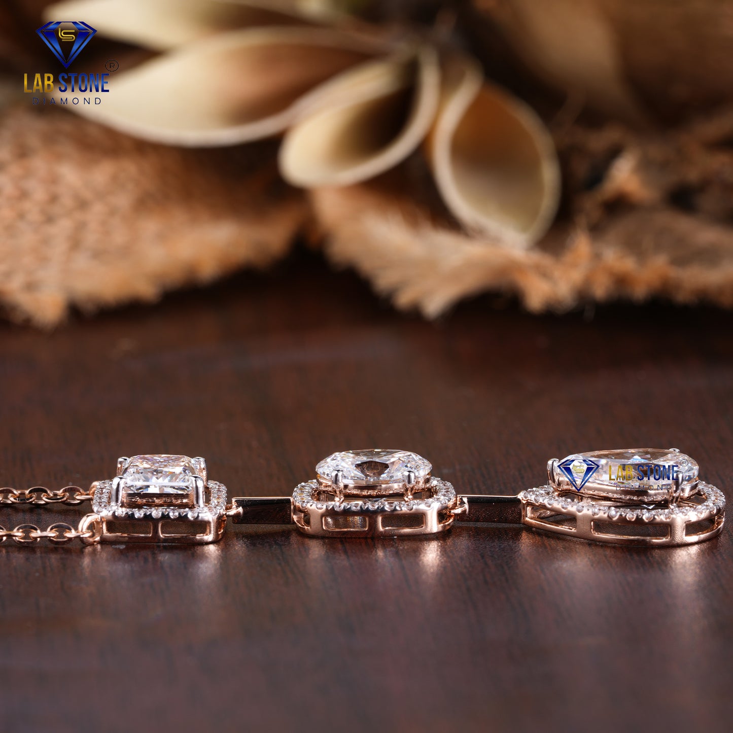 4.39 TDW Round, Pear, Oval & Princess Cut Diamond Custom Pendant with Chain